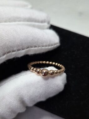 Pandora String Of Beads Rose Gold Bead Stacking Ring